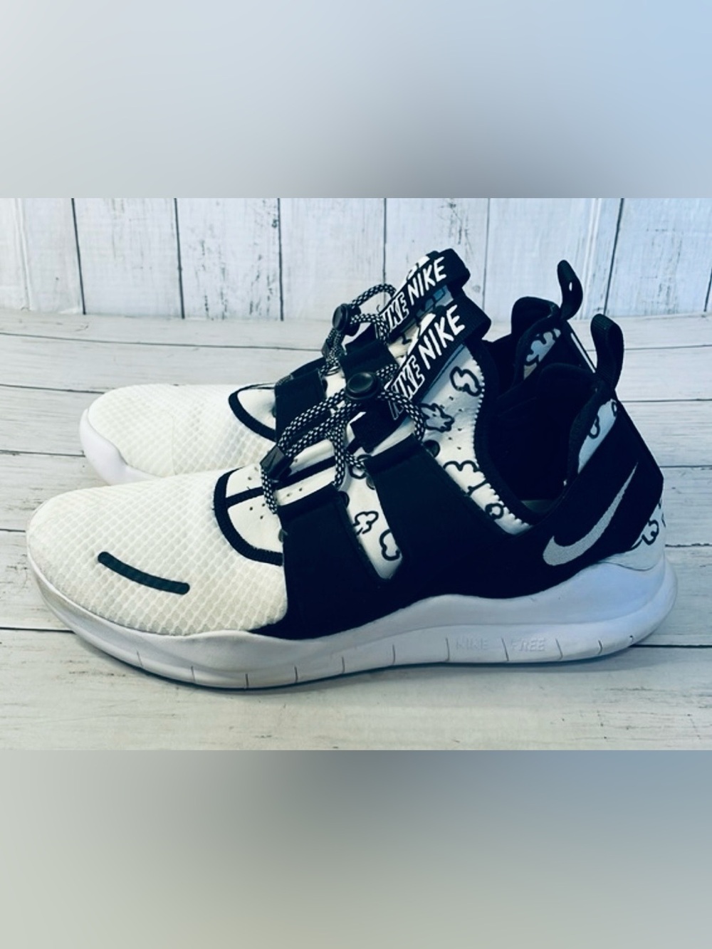 Nike Free RN Commuter Nathan Bell Black White AT9980-11 Running Shoes-Mens 14